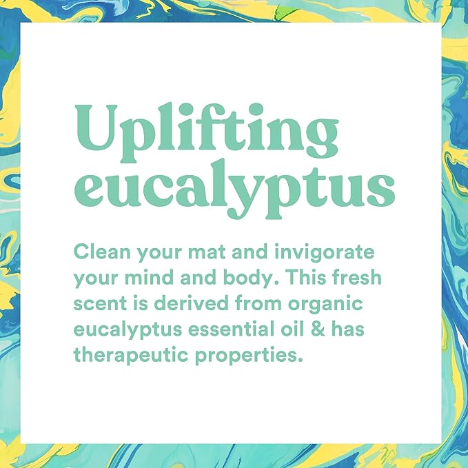 ASUTRA Yoga Mat Cleaner Spray Refill (Uplifting Eucalyptus), 16 fl oz - No Slippery Residue, Organic Essential Oils Deep-Cleansing for Fitness Gear & Gym Equipment-GravixFit