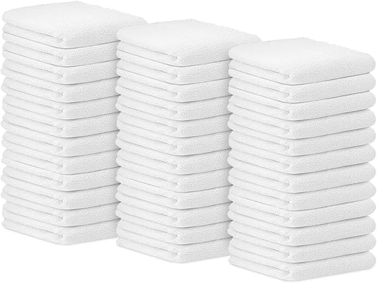 Avalon Towels Terry Bar Mop Towels (Value Pack of 36) Size 14"x17" – Absorbent and Durable, Multipurpose Cleaning Rags, Cotton Cleaning Cloths, Terry Cloth Rags, Reusable Shop Rag (White)-GravixFit