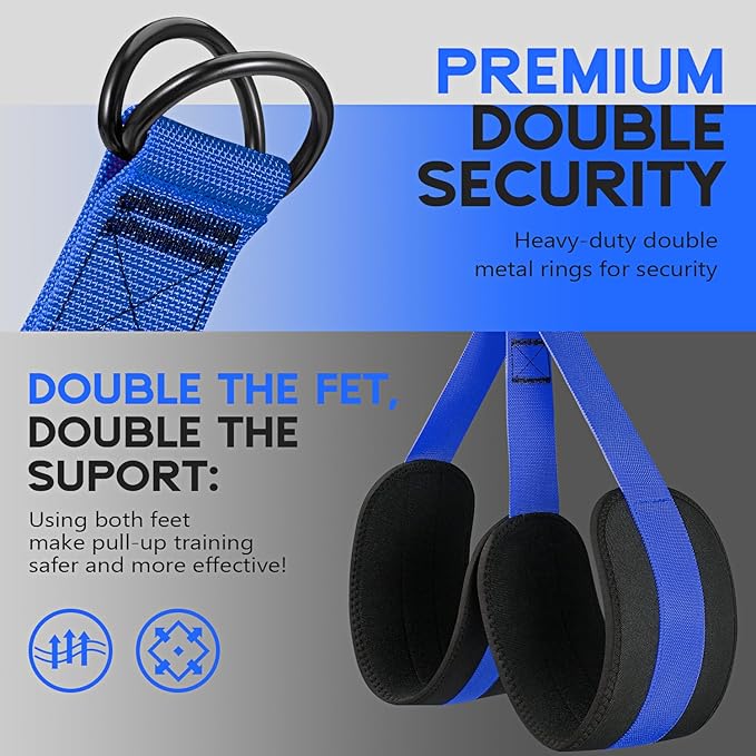 Pull Up Assistance Bands, Adjustable Heavy Duty Resistance Band for Pull Up, 3 Pull Up Bands, Comfortable Fabric Feet/Knee Rest, Assistance Bands for Pull-Up, Home Fitness, Body Stretching-GravixFit