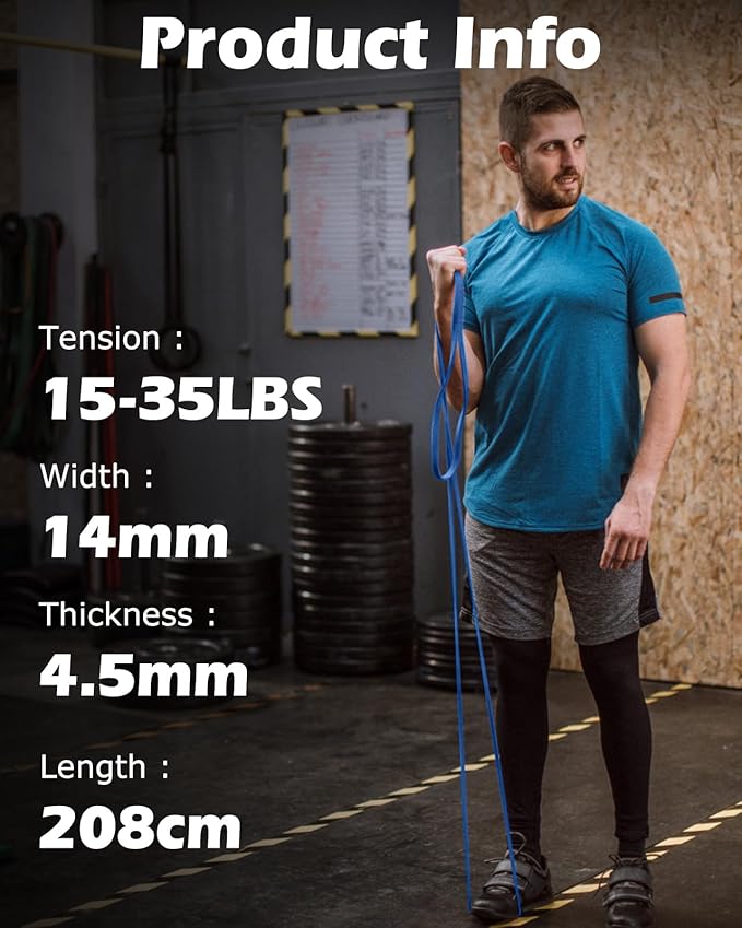 Zacro Resistance Bands, 6 Resistance Levels Pull Up Assistance Bands, Exercise Bands for Men&Women, Heavy Duty Resistance Band Set with Door Anchor, for Working Out, Muscle Training, Physical Therapy-GravixFit