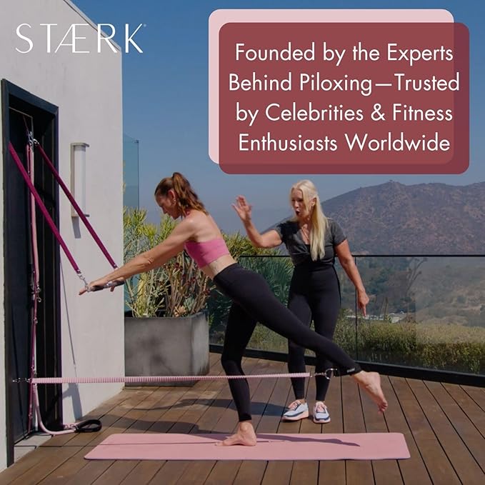 STAERK Pilates Suspension Training System - Premium Resistance Training Kit - At-Home Pilates for Strength & Flexibility - Resistance Bands Set for Home Gym, Travel, and Outdoors-GravixFit