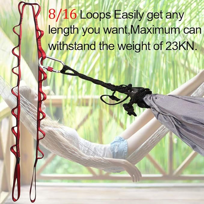 KIKIGOAL 2pcs Safety Daisy Chains Strong Climbing Strap Adjustable Nylon Strap Rope Yoga Pilates Stretching Straps-GravixFit