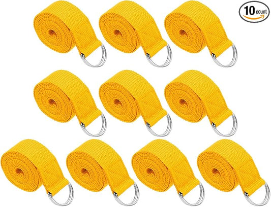 PATIKIL Yoga Strap for Stretching, Cotton Yoga Belt with Adjustable Metal D-Ring Buckle Stretch Band for Fitness Pilates-GravixFit