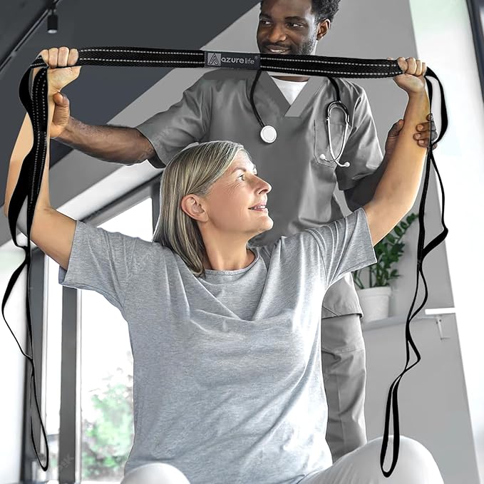 Premium Durable Stretch Straps with Loops, Stretching Strap for Physical Therapy, Multi-Loop Yoga Strap Fitness Exercise Strap for Yoga, Pilates, Dance, Flexibility&Exercise-GravixFit