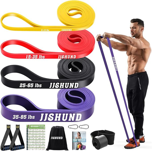 Resistance Bands Set, Pull Up Assistance Bands Pull Up Bands Exercise Bands for Men Women, Workout Bands for Working Out, Muscle Strength Training, Body Stretching-GravixFit