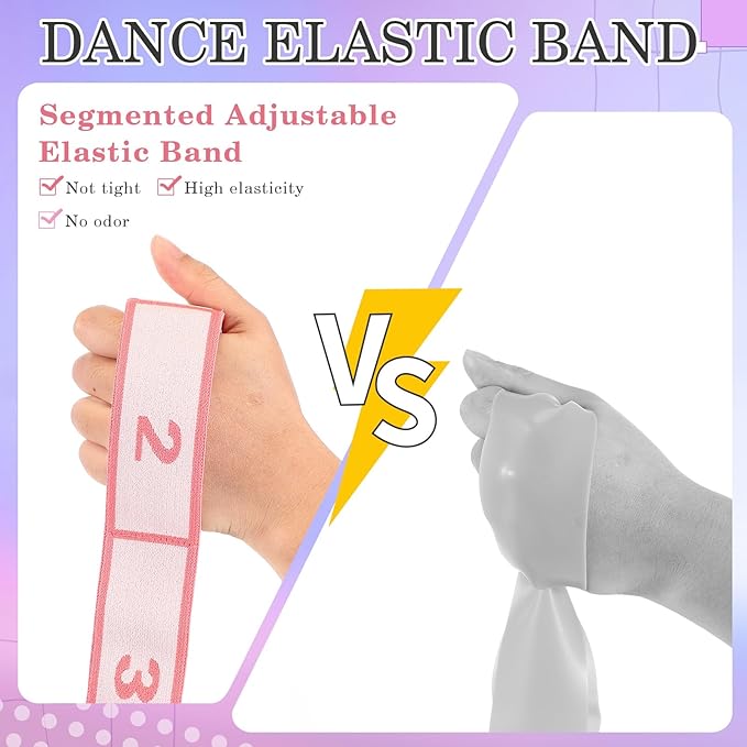 Stretch Strap for Kids Elastic Gymnastics Stretching Ballet Dance Band with 8 Loops Adjustable Exercise Training Resistance Strap for Children Stuff Pilates Latin Yoga Equipment-GravixFit