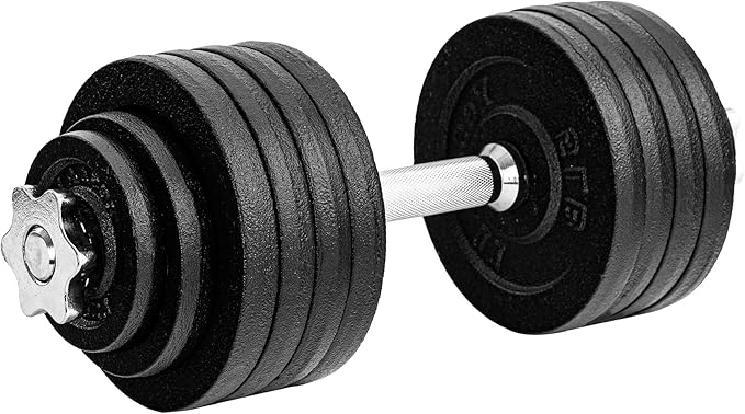 Yes4All Old School Adjustable Dumbbell Set with Weight Plates, Star Lock Collars/Connector, 40lbs to 200lbs Adjustable Weight Plates Set-GravixFit