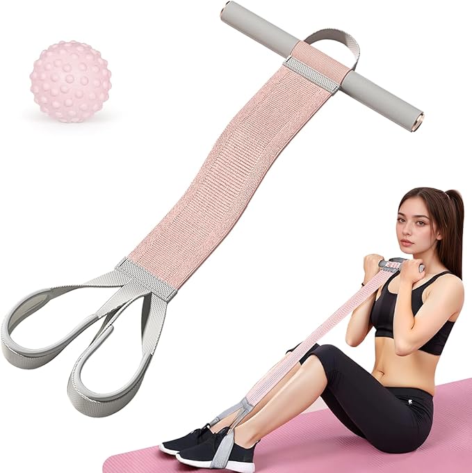 Fabric Resistance Band with Handles, Resistance Bands for Women, Non-Slip Elastic Bands for Strength Muscle Training, Stretch Band Workout Equipment for Leg Arm Chest Core Wrist Ankle-GravixFit