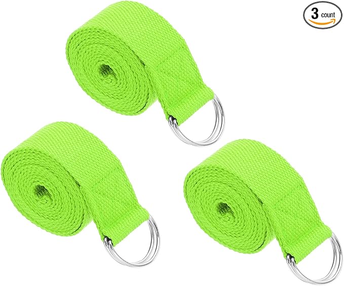 PATIKIL Yoga Strap for Stretching Cotton Yoga Belt with Adjustable Metal D-Ring Buckle Stretch Band for Fitness Pilates-GravixFit