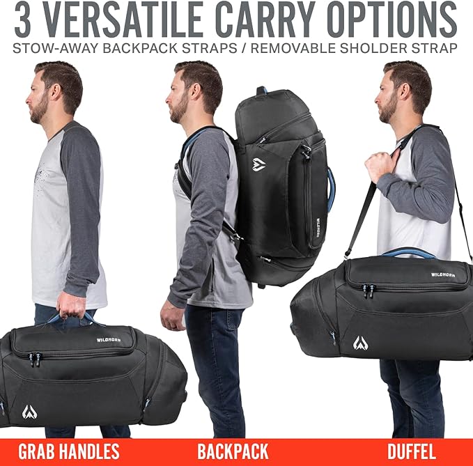 Wildhorn Gulch 70L MTB Duffle Bag for Travel - Lightweight & Durable Gym Bag for Women & Men. Ideal for Biking, Motorcycle, and Sports-GravixFit