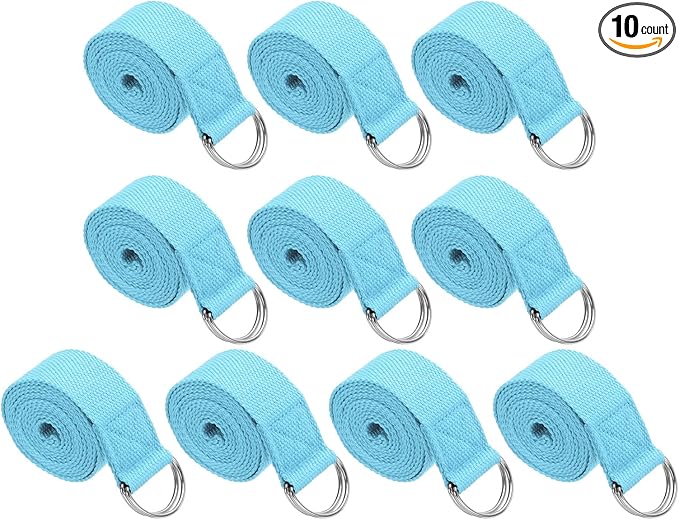 PATIKIL Yoga Strap for Stretching, Cotton Yoga Belt with Adjustable Metal D-Ring Buckle Stretch Band for Fitness Pilates-GravixFit