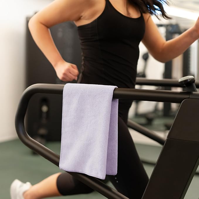 S&T INC. Microfiber Gym Towels, Yoga Towel for Home and Gym Bag, 16 Inch x 27 Inch, 6 Pack-GravixFit