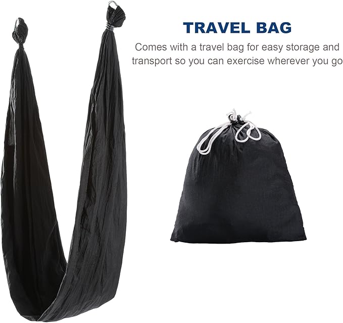 ZELUS Aerial Yoga Swing Sling Strong Yoga Hammock Kit Set Trapeze Inversion Equipment Include 2 Extensions Straps and Ceiling Mounting Kit-GravixFit