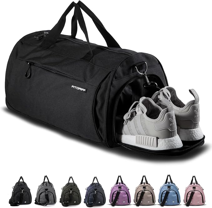 Fitgriff® Gym Bag for Men & Women with Shoe & Wet Compartment - Duffle Bag for Travel, Sports, Fitness & Workout-GravixFit