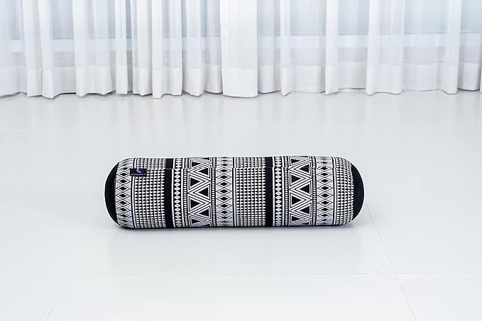 Leewadee Small Yoga Bolster – Shape-Retaining Cervical Neck Roll, Tube Pillow for Comfortable Reading, Kapok Filling, 22 x 6 x 6 inches-GravixFit