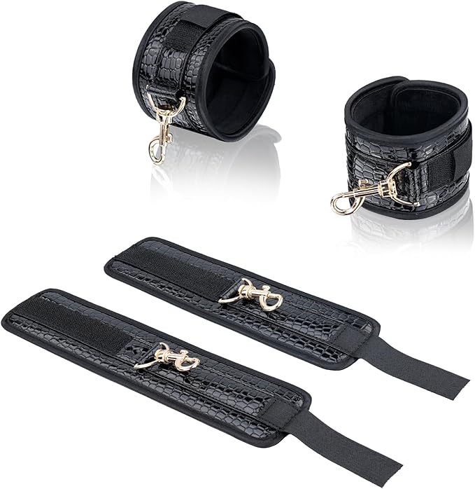 6pcs Black PU Adjustable Straps Sports Training Fitness Gear Home Yoga Set-GravixFit