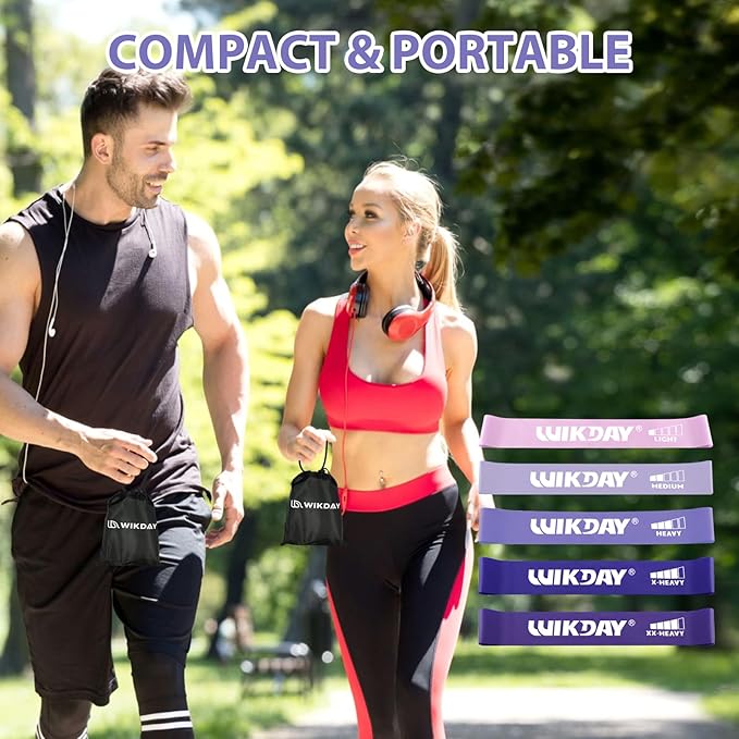 Resistance Bands for Working Out Exercise Loop Bands Workout Bands Set for Men Women Body Stretching, Crossfit Training, Home Workout, Physical Therapy, Booty Legs, Set of 5-GravixFit