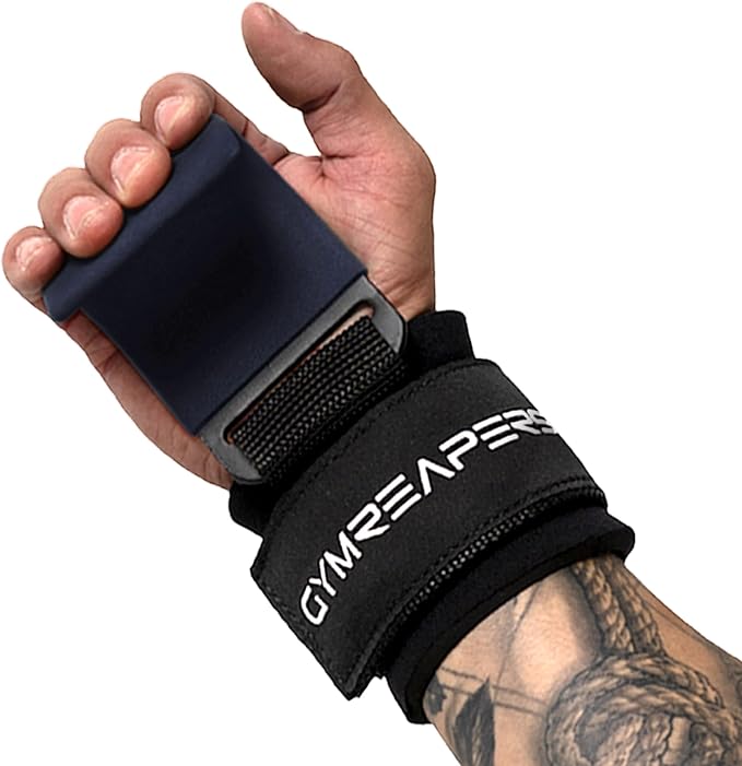 Gymreapers Weight Lifting Hooks (Pair), Heavy Duty Power Wrist Straps Hand Grip Support For Deadlifts, Pull Ups, Shrugs - Gym Gloves For Men and Women-GravixFit