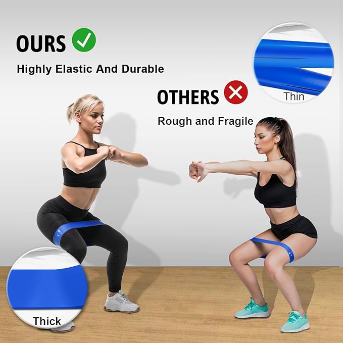 Resistance Bands for Working Out, Exercise Bands Resistance Bands Set with 5 Resistance Levels, Multi-Colored Workout Bands for Indoor & Outdoor Fitness, Leg Strength Training, Yoga-GravixFit