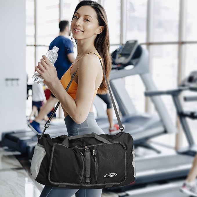 G4Free 40L/65L Foldable Duffel Bag, Water-Repellent Travel Backpack, Lightweight Carry Bag for Overnight Weekender Sports Men Women-GravixFit