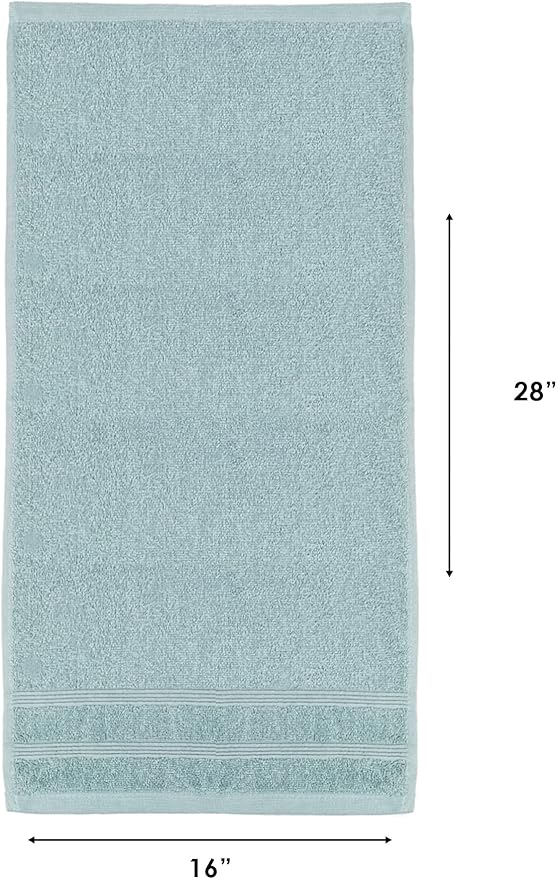 Kaufman - Premium Hand Towels Set for Bathroom, Spa, Gym, and Face Towel 100% Cotton Ring Spun, Ultra Soft Feel and Highly Absorbent Towels (Aqua, 72-PK)-GravixFit