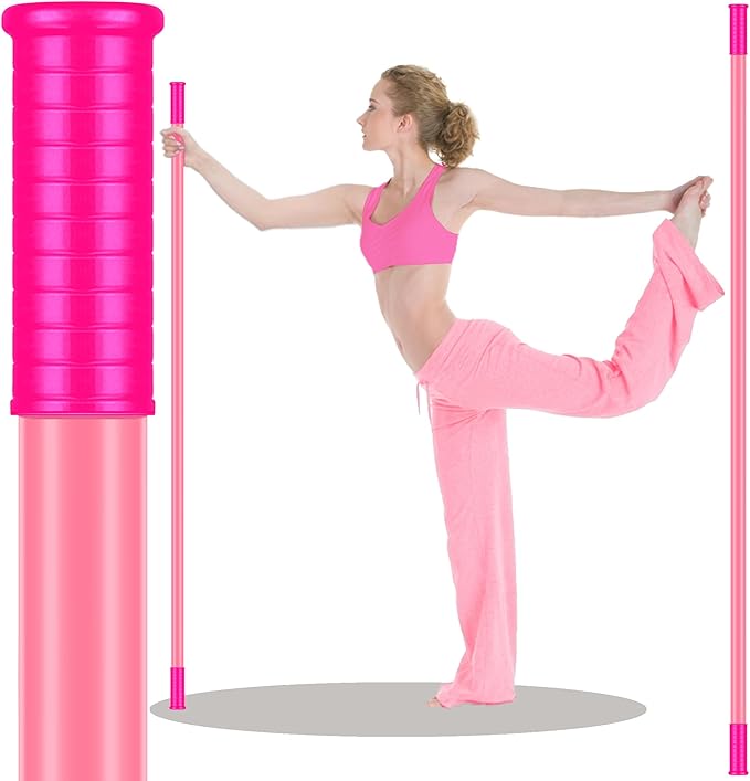 5ft Yoga Stick from Natural Bamboo with Non-Slip Handle-Stretching Stick for Mobility, Flexibility,Exercise,Workout, Physical Therapy,Pilates,Balance Fitness-Access Online Video Guide Without Any Info-GravixFit