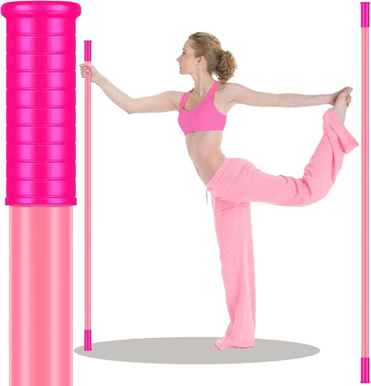 5ft Yoga Stick from Natural Bamboo with Non-Slip Handle-Stretching Stick for Mobility, Flexibility,Exercise,Workout, Physical Therapy,Pilates,Balance Fitness-Access Online Video Guide Without Any Info-GravixFit