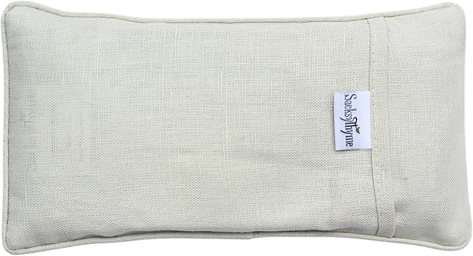 Organic Linen Eye Pillow - Lavender & Flaxseed for Relaxation, Yoga, Stress Relief - Microwavable Heating Pad & Cool Compress - Made in USA - Gifts for Meditation-GravixFit