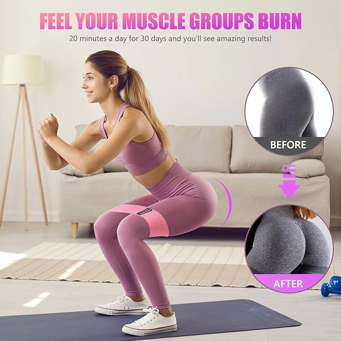 Resistance Bands for Working Out, Exercise Workout Bands for Women & Men, 3 Levels Elastic Stretch Bands for Exercise with Carry Bag for Physical Therapy, Home Fitness, Strength Training, Yoga-GravixFit