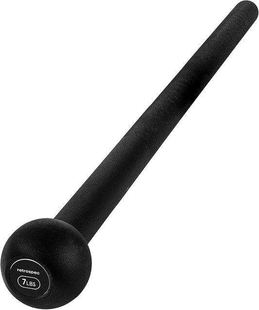 Retrospec Revolve Steel Macebell for Strength Training, Rehabilitation, Stretching, Conditioning and Rotational Training - 5, 7, 10, 15, 20, 30lb Options for Women & Men-GravixFit