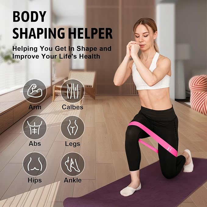 Resistance Bands for Working Out, Exercise Bands Resistance Bands Set with 5 Resistance Levels, Multi-Colored Workout Bands for Indoor & Outdoor Fitness, Leg Strength Training, Yoga-GravixFit