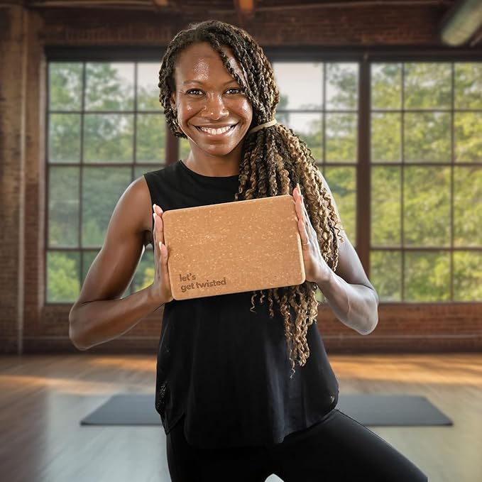 Premium Cork Yoga Blocks - Extra Large Yoga Block 2-Pack or Extra Tall 1-Pack for Inflexible Yogis | Natural, High-Density Cork for Superior Support & Stability | Optional Yoga Strap & Gift Box-GravixFit