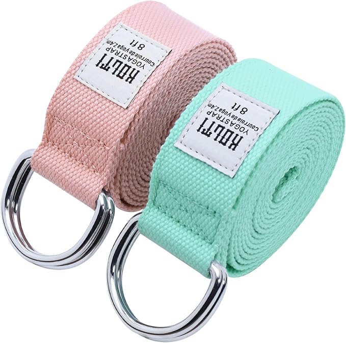 Yoga Exercise Adjustable Straps 8FT with Durable D-Ring for Pilates & Gym Workouts | Hold Poses, Stretch, Improve Flexibility & Maintain Balance-GravixFit