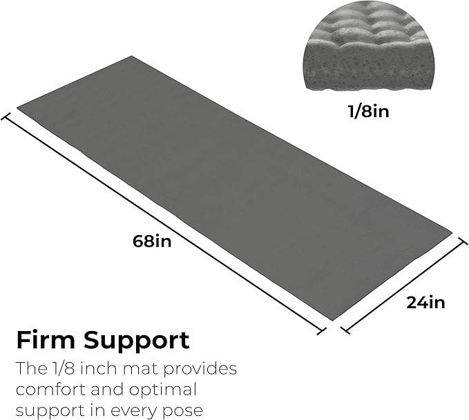 Hello Fit 10-Pack Yoga Mat, 68" x 24" Non Slip Exercise Mat, 4mm Thick Gym Mat for Fitness and Stretching, Bulk Non Toxic Yoga Mats for Schools and Studios-GravixFit