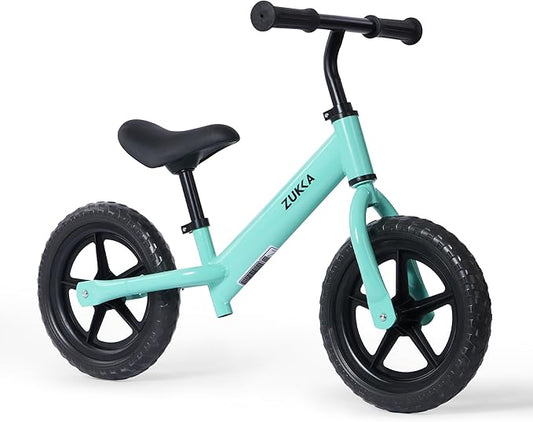 12 inch Toddler Balance Bike Adjustable Handlebar & Seat Anti-Slip Grip Suitable for 2-5 Years Old with Footrest Lightweight for Tolddlers Boys Girls Multiple Colors to Choose-GravixFit
