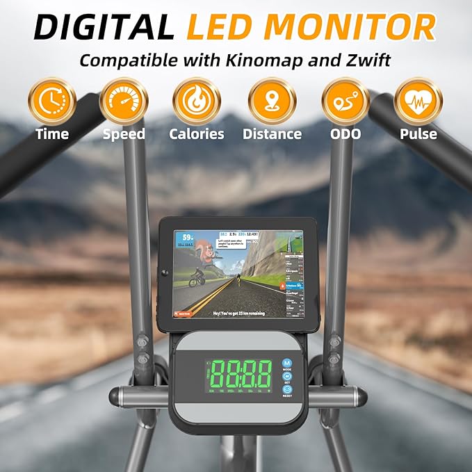 VANSWE Recumbent Exercise Bike for Adults Seniors - Recumbent Bikes for Home with Magnetic Resistance, Bluetooth and App Connectivity, Pulse Sensor-GravixFit