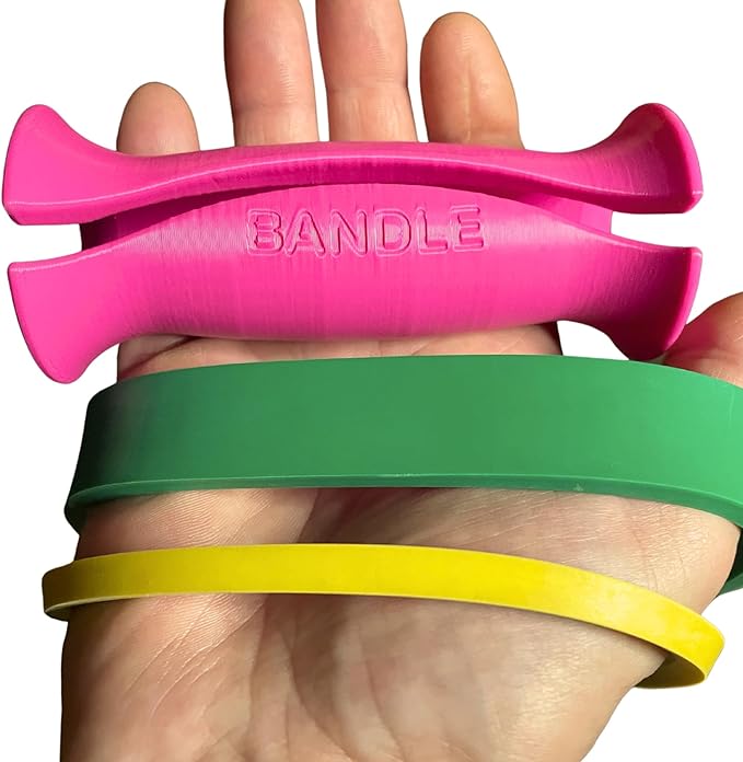 Bandle™ - True Ergonomic Handles for Resistance Bands | Unleash The Full Potential of Pain-Free, Full-Body Workouts | Durable & Comfortable for High-Intensity Training (2 Handles)-GravixFit