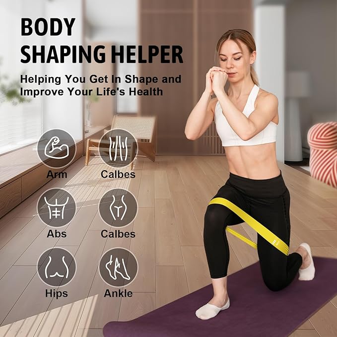 Resistance Bands for Working Out, Exercise Bands Resistance Bands Set with 5 Resistance Levels, Multi-Colored Workout Bands for Indoor & Outdoor Fitness, Leg Strength Training, Yoga-GravixFit