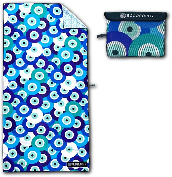 ECCOSOPHY Microfiber Beach Towel - Sand Free Towels are Quick Dry, Light Weight, Super Absorbent - Perfect Pool, Travel, Cruise, Camping Essentials - Oversized Extra Large for Adults 71x35 in-GravixFit