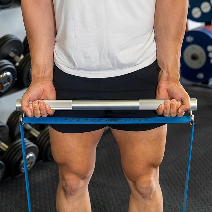 Serious Steel Fitness 37" Resistance Training Bands (Portable Exercise Band System Training Bands- Great for Individuals Looking for Tension Throughout The Exercise)-GravixFit