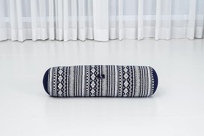 Leewadee Small Yoga Bolster – Shape-Retaining Cervical Neck Roll, Tube Pillow for Comfortable Reading, Kapok Filling, 22 x 6 x 6 inches-GravixFit