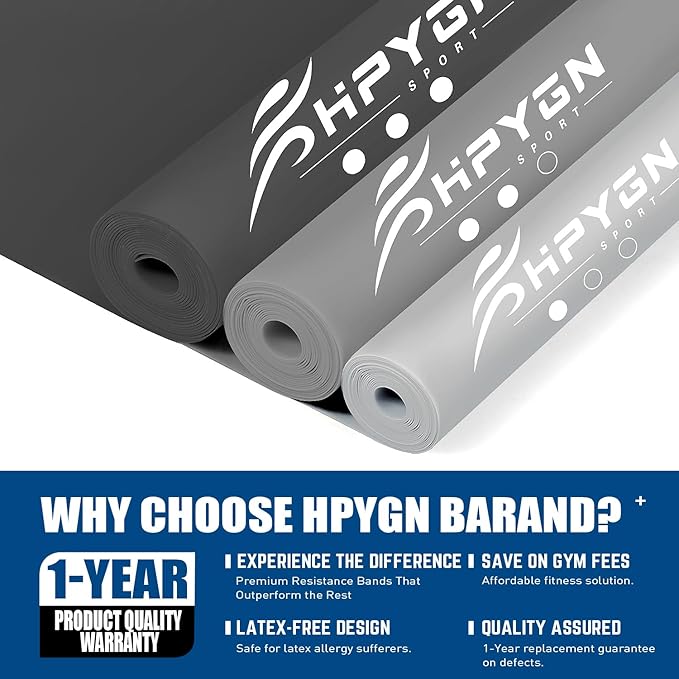 Resistance Bands, Exercise Bands, Physical Therapy Bands for Strength Training, Yoga, Pilates, Stretch Elastic Band with Different Strengths, Workout Bands for Home Gym-GravixFit