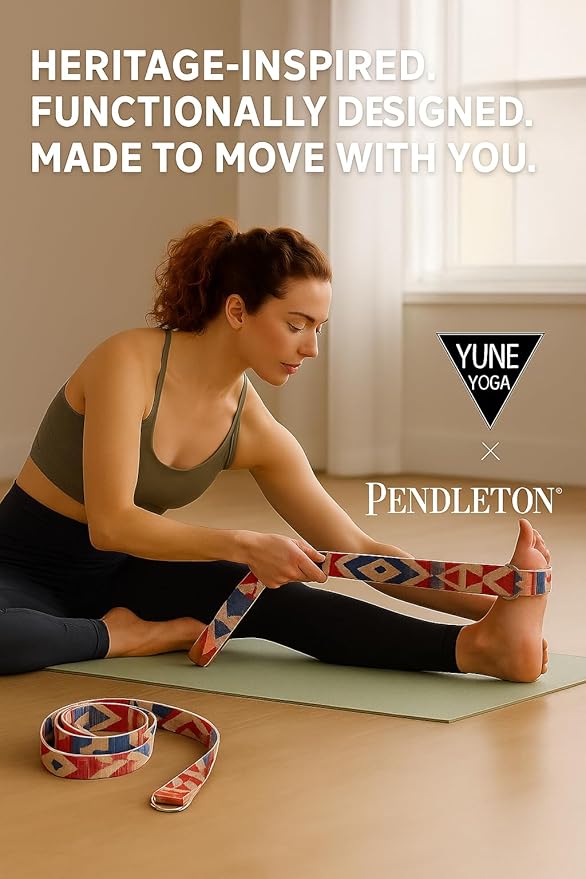 Yune Yoga x Pendleton Strap – Canyonlands Design – 100% Cotton Yoga Stretching & Carrying Strap – Eco-Friendly, Durable, Adjustable – Ideal for All Yoga Levels-GravixFit