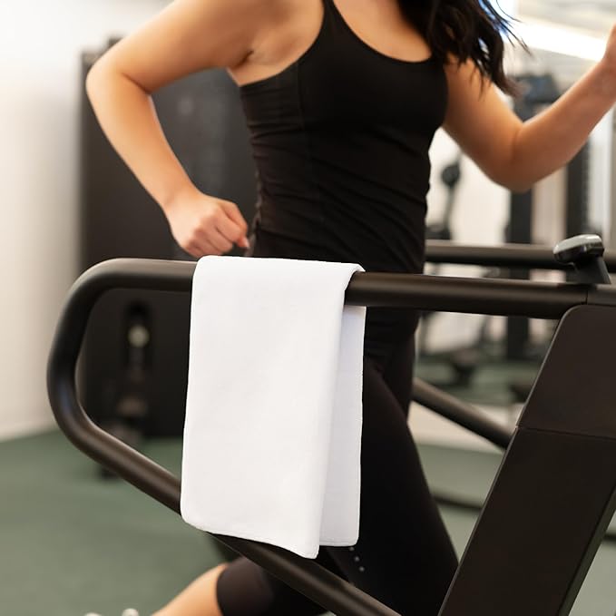 S&T INC. Microfiber Gym Towels, Yoga Towel for Home and Gym Bag, 16 Inch x 27 Inch, 6 Pack-GravixFit