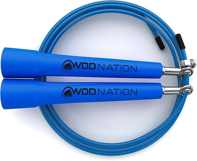 WOD Nation Adjustable Speed Jump Rope For Men, Women & Children - Blazing Fast Fitness Skipping Rope Perfect for Boxing, MMA, Endurance-GravixFit
