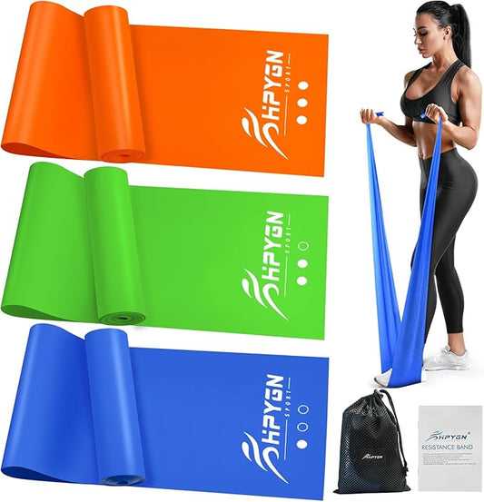 Resistance Bands, Exercise Bands, Physical Therapy Bands for Strength Training, Yoga, Pilates, Stretch Elastic Band with Different Strengths, Workout Bands for Home Gym-GravixFit