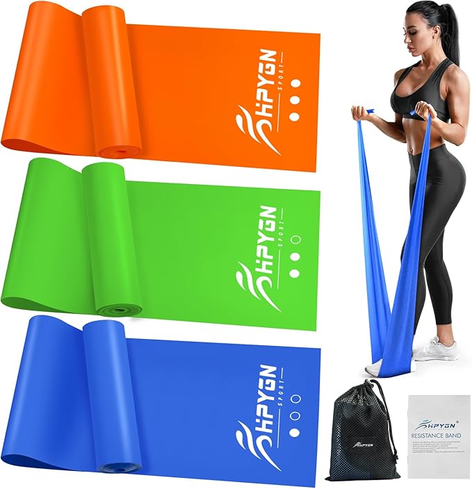 Resistance Bands, Exercise Bands, Physical Therapy Bands for Strength Training, Yoga, Pilates, Stretch Elastic Band with Different Strengths, Workout Bands for Home Gym-GravixFit
