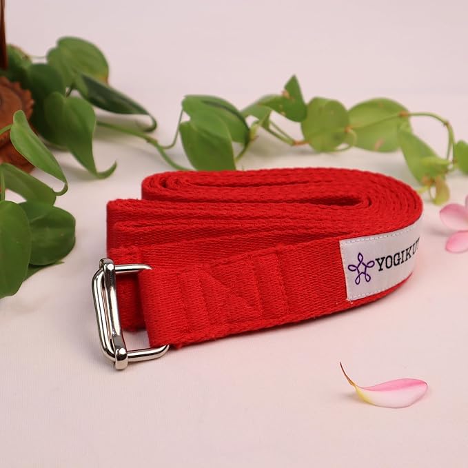 Yoga Strap - Adjustable D-Ring Buckle Yoga Belt for Pilates, Gym Workouts, and Physical Therapy | Improves Sitting Posture for Women & Men-GravixFit