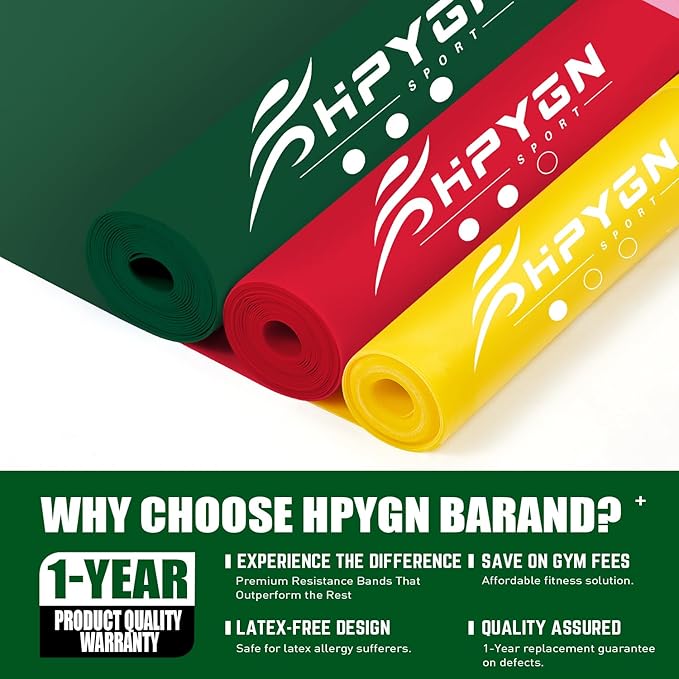 Resistance Bands, Exercise Bands, Physical Therapy Bands for Strength Training, Yoga, Pilates, Stretch Elastic Band with Different Strengths, Workout Bands for Home Gym-GravixFit