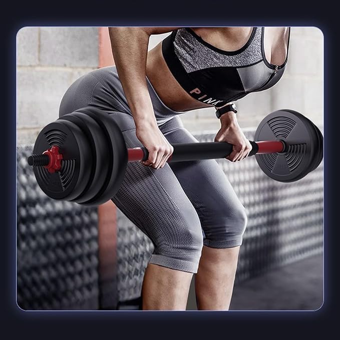 Adjustable Dumbbell Set, 5-44 lbs Free Weight Set with Connector for Barbell, Dumbbells, Push-Up Options, Fitness Exercises for Home Gym Suitable Men/Women-GravixFit